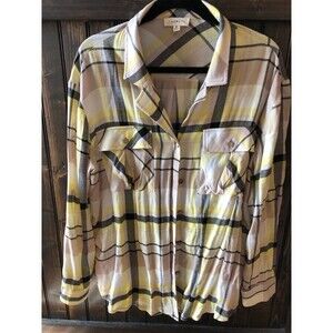 Vici Plaid Button Down Shirt Sz Med